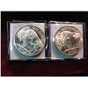 Image 2 : 3478. (2) Buffalo Nickel Design 1-Ounce .999 Fine Silver.