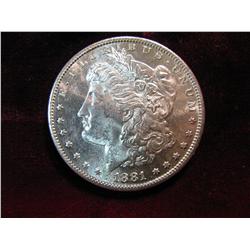 3489. 1881S Morgan Dollar. Gem BU.