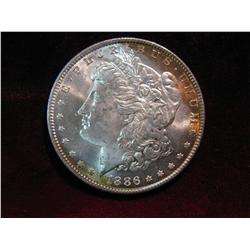 3504. 1886P Morgan Dollar. Toned BU.