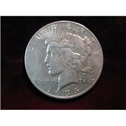 3550. 1935S Peace Dollar. VF.