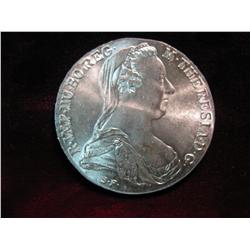 3554. 1780 Restrike Austria Maria Theresa Thaler. BU.