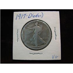 3571. 1917D Obv. Walking Liberty Half. G.