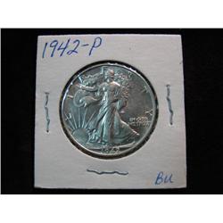 3579. 1942P Walking Liberty Half. Unc.