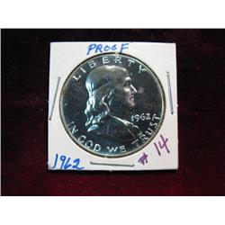3584. 1962 Franklin Half Dollar. Proof. 