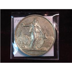 3670. 1897 German Frankfurt Medal. Struck in White Metal.