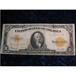 3688. Series 1922 $10. Large Size Gold Certificate.