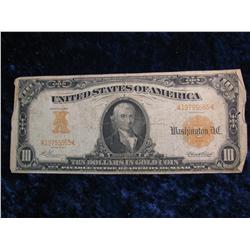 3689. Series 1907 $10. Large Size Gold Certificate.