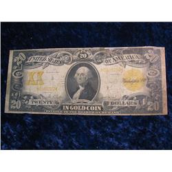 3690. Series 1906 $20. Large Size Gold Certificate.