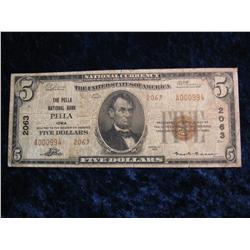 3693. Series 1929 The Pella National Bank, Pella, Iowa.