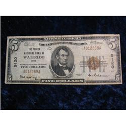 3695. Series 1929 The Pioneer National Bank of Waterloo, Iowa.