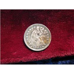 3718. 1854 Arrows Half Dime. F Some Corrosion.