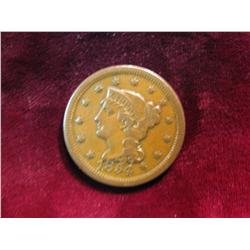 3724. 1854 US Large Cent. EF.