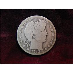 3751. 1913P Barber Half Dollar. G.
