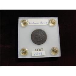 3765. 1877 Indian Head Cent. G+.