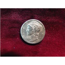 3769. 1921D Mercury Dime. F-VF.