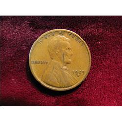 3770. 1909S Lincoln Cent. VF-EF Scratch on Cheek.