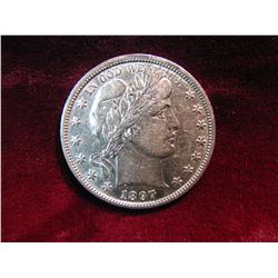 3782. 1897P Barber Half Dollar. AU.