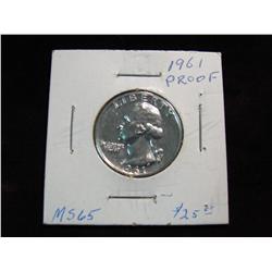 3805. 1961 Washington Quarter. Gem Proof.