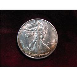 3831. 1936D Walking Liberty Half Dollar. Unc.