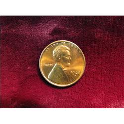 3842. 1928D Lincoln Cent. BU Some iridescent Toning.