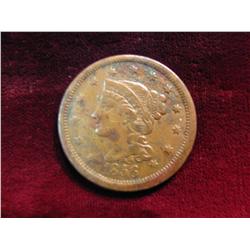 3849. 1856 US Large Cent. VF Toned Spots & Corrosion.
