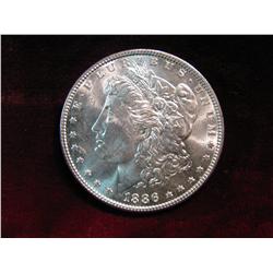 3940. 1886 P Morgan Silver Dollar. Brilliant Unc.