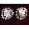 Image 1 : 3978. Pair of 1889 CC Morgan Dollar Proof Replicas.