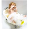 Image 1 : PORCELAIN BABY DOLL W BATHTUB