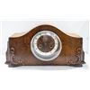 Image 1 : ANTIQUE WOODEN MANTLE CLOCK W KEY