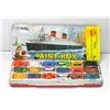 Image 1 : ANTIQUE TIN PAINT BOX W SHIP