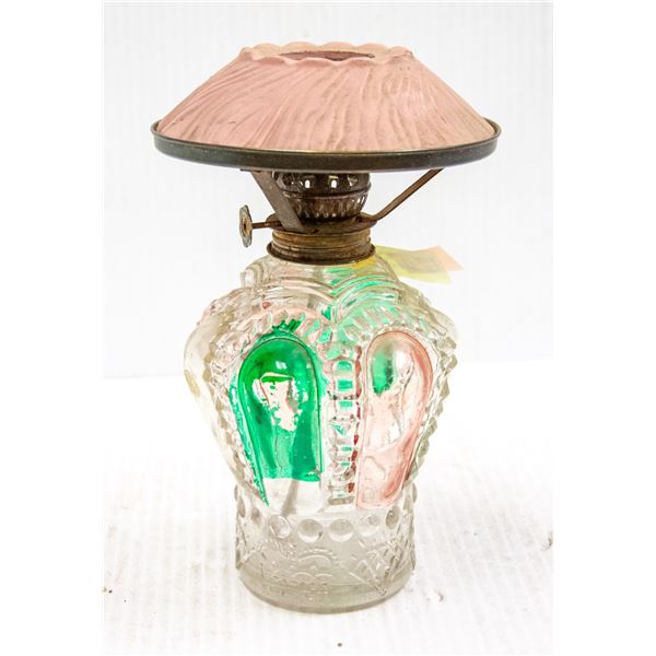 ANTIQUE MISSION STYLE OIL LAMP