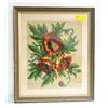 Image 1 : NEEDLE POINT POPPY PICTURE FRAMED