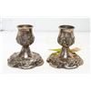 Image 1 : PAIR OF ANTIQUE SILVER PLATE CANDLE HOLDERS