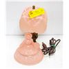 Image 1 : PINK GLASS TABLE SIDE LAMP
