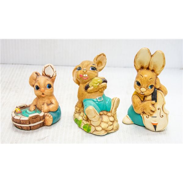 SET OF 3 PENDELFIN BUNNY FIGURES