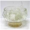 Image 1 : ORNATE GLASS PUNCH BOWL SET