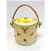 Image 1 : VINTAGE CERAMIC FLORAL BASKET W LID