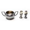 Image 1 : SILVER PLATED SALT & PEPPER CREAM SET