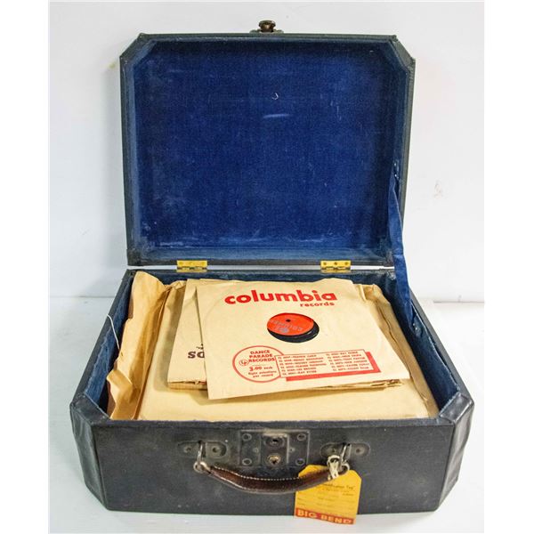 ANTIQUE CASE FULL OF 78RPM RECORDS