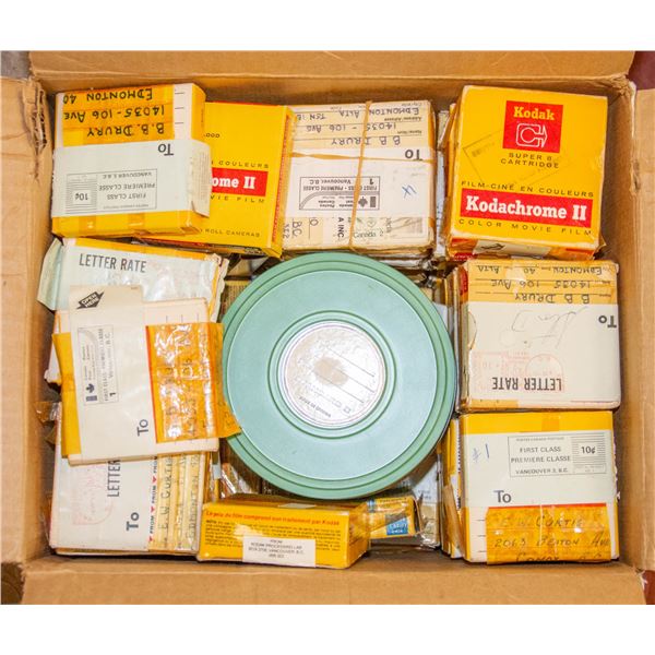 BOX OF VINTAGE 8MM FILMS