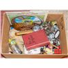 Image 1 : BOX OF ASSORTED ANTIQUE COLLECTIBLES