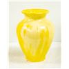 Image 1 : YELLOW GLAZE CERAMIC ART VASE