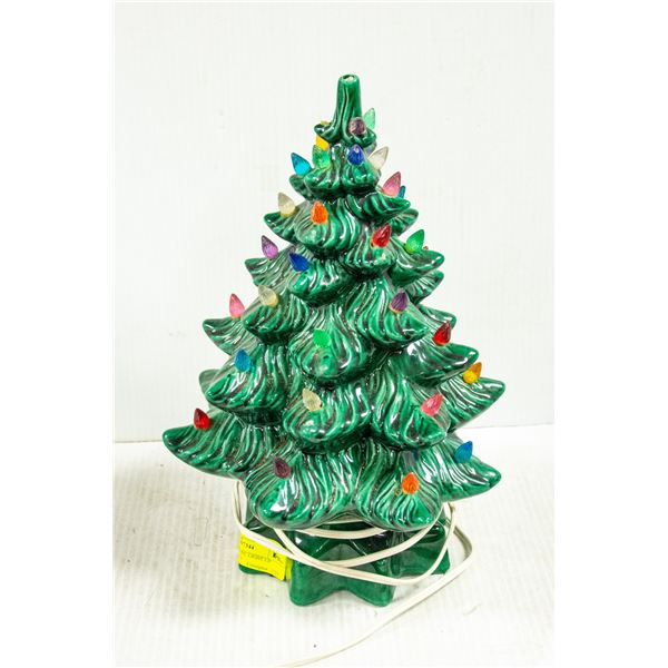 VINTAGE CERAMIC LIGHT UP CHRISTMAS TREES