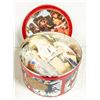 Image 1 : LARGE TIN FULL OF STAMP COLLECTION