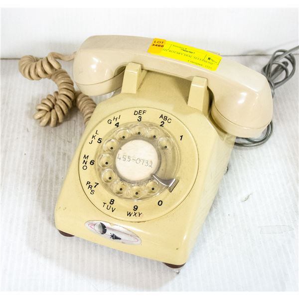 WHITE ROTARY DIAL TELEPHONE