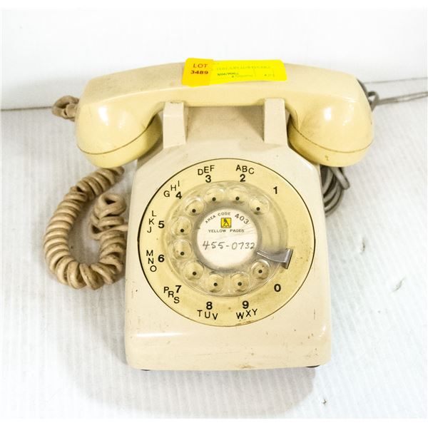 CREAM ROTARY DIAL TELEPHONE