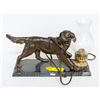 Image 1 : ANTIQUE CAST METAL DOG LAMP - NEEDS NEW CORD