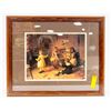 Image 1 : ANTIQUE STYLE PICTURE OF CHILDREN - FRAMED
