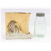 Image 1 : ANTIQUE CROWN GLASS JAR AND LAMP