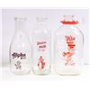 Image 1 : LOT OF APPLIED LABEL MILK BOTTLES